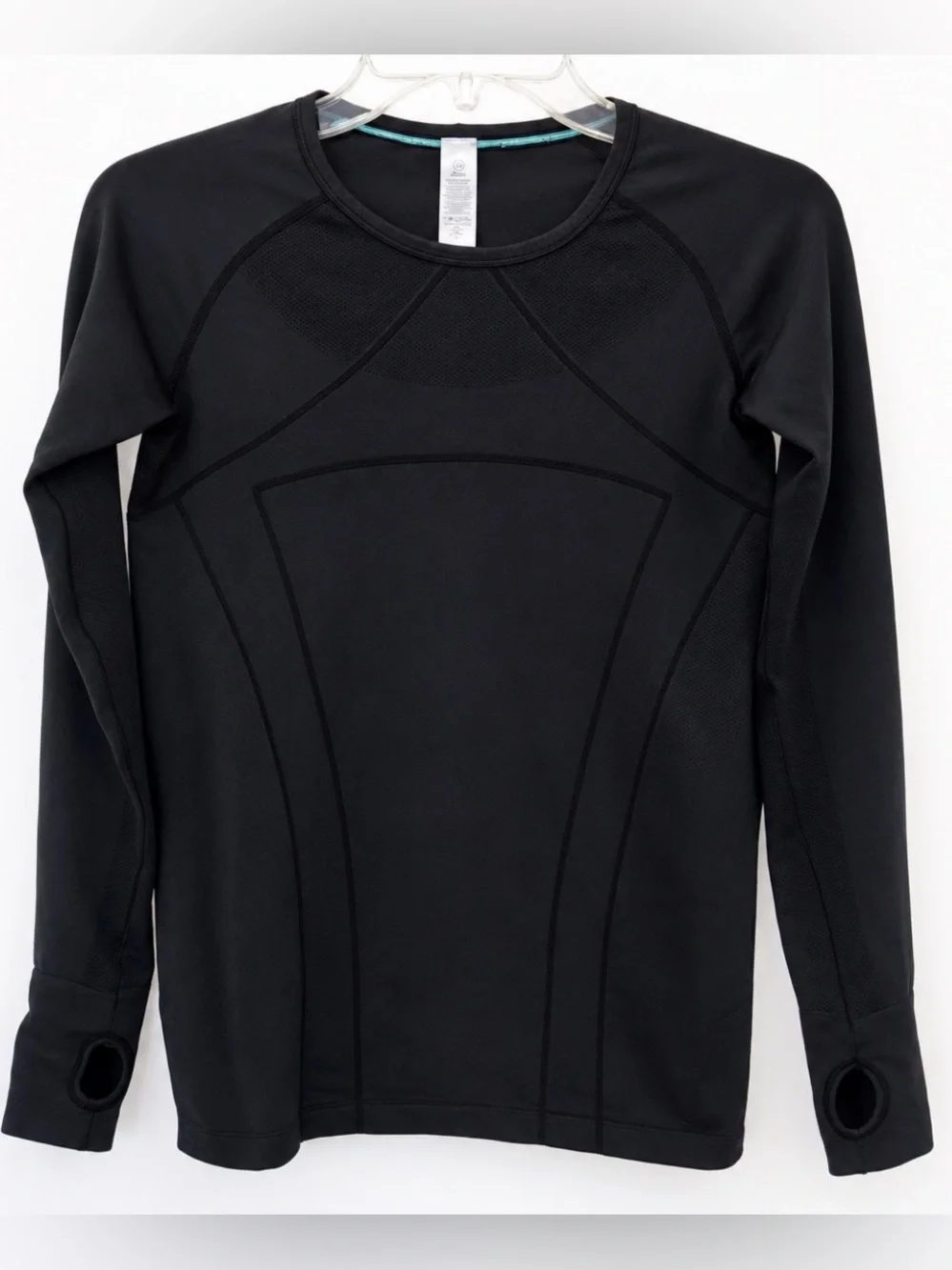 Ivivva Lululemon Swiftly Tech Long Sleeve Black Top Girls 14 Athletic Yoga Gym